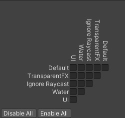 Base collision matrix